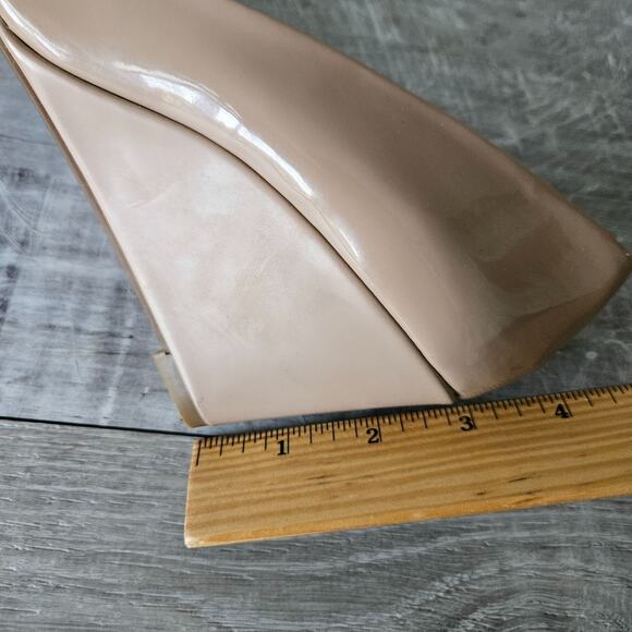 Jessica Simpson Womens Sampson Wedge Heel Pump Nude Patent Round Toe Size 7.5 - Picture 11 of 16